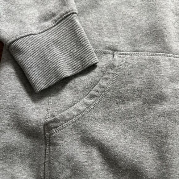 Goodfellow Pullover Hoodie Sweatshirt Mens Medium Solid‎ Gray Fleece Drawstring - Picture 5 of 5